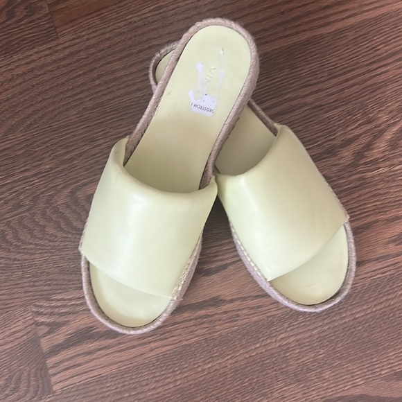 Vince Women's Jesse Slide Espadrille Sandals Shoes palelemon - Picture 6 of 8